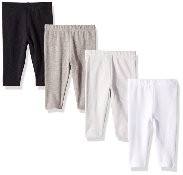 Hanes Ultimates Baby Flexy 4 Pack Knit Pants, Grey