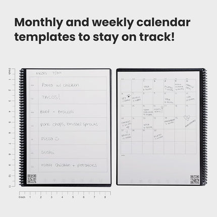 Rocketbook Fusion Smart Reusable Notebook- grey, Letter Size (8.5" x 11")