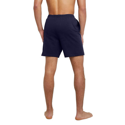 Hanes Men's Originals Cotton Pockets, Pull-on Jersey Gym Shorts, 7", Athletic Navy, 3X-Large