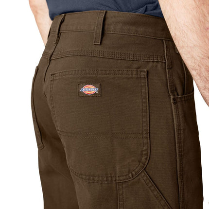Dickies Men's Relaxed Fit Straight Leg Carpenter Duck Jean, Brown, 38Wx34L