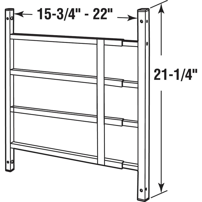 Prime-Line Products S 4762 Fixed Window Guard, 14-Inch - 22-Inch Wide by 21-Inch High, 4 Bar, Bronze