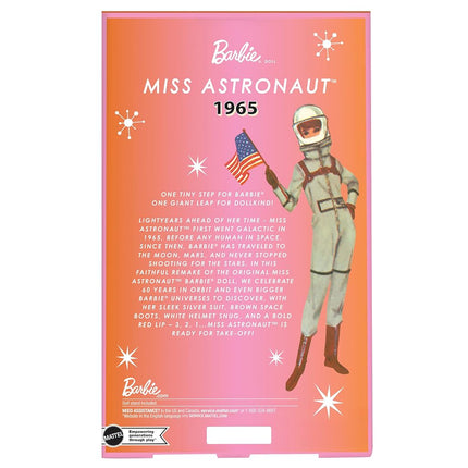 Barbie Miss Astronaut Doll Collectible with Silver Suit, Space Boots & Helmet Accessory, 1965 Vintage Repro