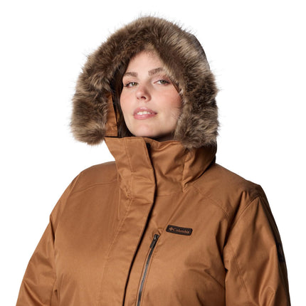 Doudoune longue isolante Columbia Suttle Mountain pour femme, Marron Chameau, TP