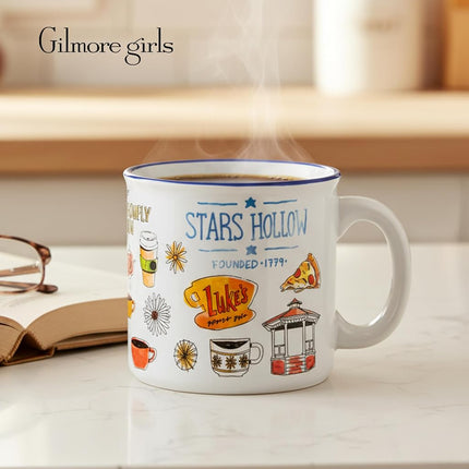 Silver Buffalo Gilmore Girls Luke's Ceramic Camper Mug, 20oz