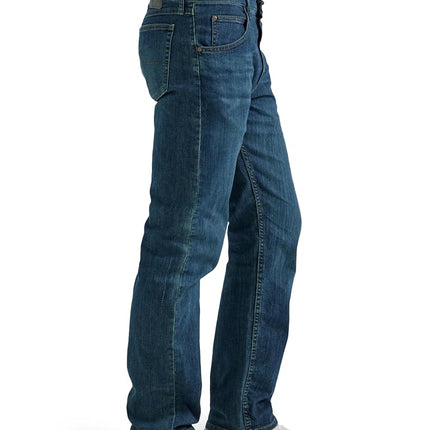 Wrangler Authentics Men's Classic Five-Pocket Regular Fit Straight Leg Jean, Dark Indigo Flex, 40W / 32L