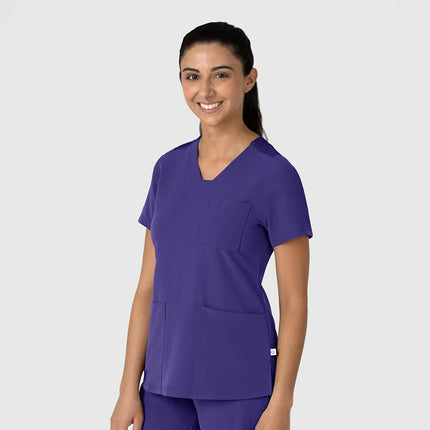 Wink Women's Women's Flex-n-Reach V-Neck Scrub Top, Grape, S
