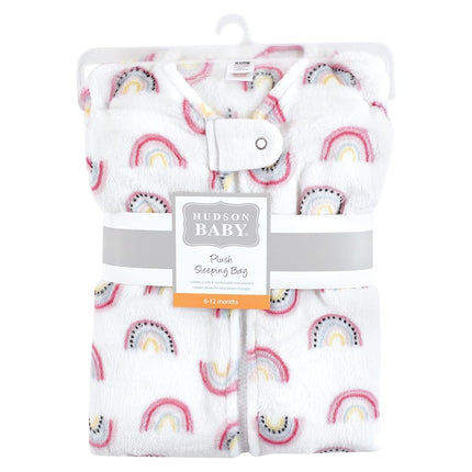 Gigoteuse en peluche unisexe Hudson Baby pour bébé, sac de couchage, couverture, sans manches, motif arc-en-ciel moderne, 18-24 mois