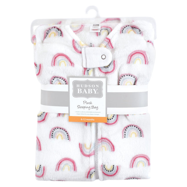 Saco de Dormir de Felpa Unisex Hudson Baby, Manta, Sin Mangas, Diseño Moderno de Arcoíris, 18-24 Meses