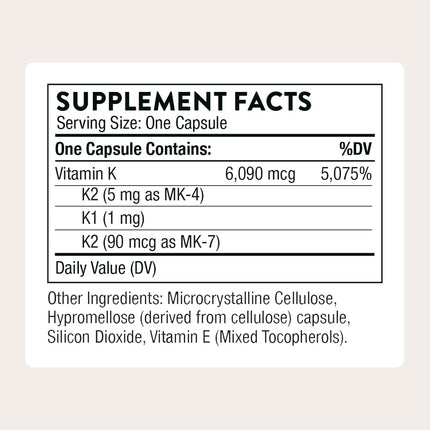 Thorne Research - Vitamin K - Vitamin Supplement - 60 Capsules