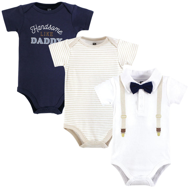 Hudson Baby Unisex Baby Cotton Bodysuits, Beige Na
