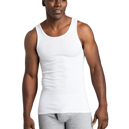 Fruit of the Loom Men's A-shirt Underwear, 6 Pack - White, M UK