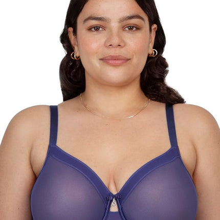Curvy Couture Women's Sheer Unlined Underwire Plun