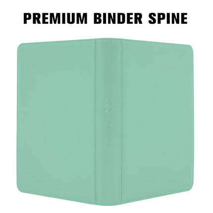 MORABTO Card Binder 16 Pocket,Trading Card Binder Holds up to 1408 Cards with 44 Sleeves,Zipper Card Holder Album Compatible with TCG Card/Game Cards/Sports Card-Light green