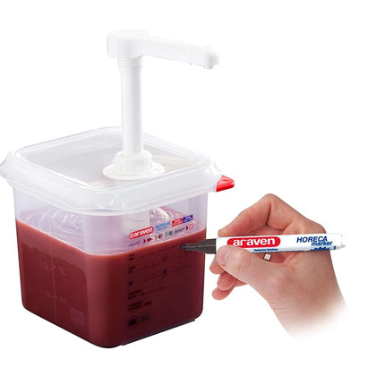 Araven GN 1/6 Transparent Sauce Dispenser, 2.6 Litre