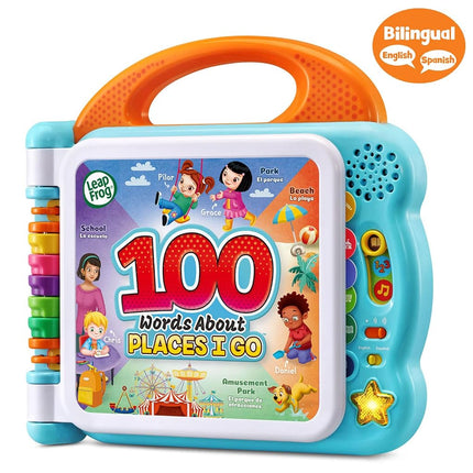 LeapFrog 100 Words About Places I Go Learning Book, Pre School for Kids, Musical Learning Toy With Objects and People, Educational Toy With Facts and Sound Effects, Ages 18 Months +