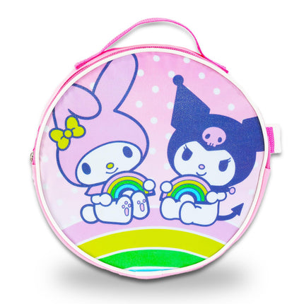 Mochila y lonchera de My Melody y Kuromi para niñas - Incluye mochila de My Melody y Kuromi de 40 cm, lonchera, botella de agua, pegatinas y más | Set de mochila de Hello Kitty and Friends