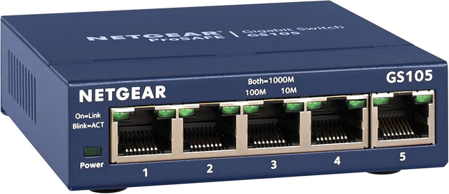 NETGEAR GS105, 5 Port Gigabit Ethernet Network Swi