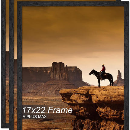 A PLUS MAX 17x22 Picture Frame Set of 3 Black Ligh