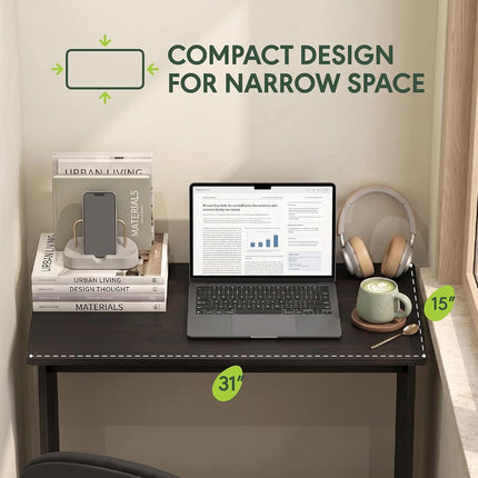 Furinno Simplistic Computer Desk, Study Desk, Writing Desk, Espresso