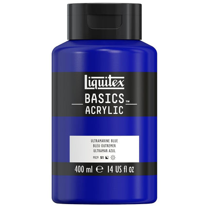 Pintura Acrílica Liquitex BASICS, Botella de 400 ml (13.5 oz), Azul Ultramar