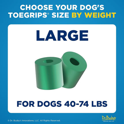 Dr Buzby's Large ToeGrips for Dogs - Instant Traction on Wood/Hardwood Floors - Anti-Slip Relief for Senior Dogs - Stop Sliding Instantly - Rubber Nails - 1 Pack (20 Grips)