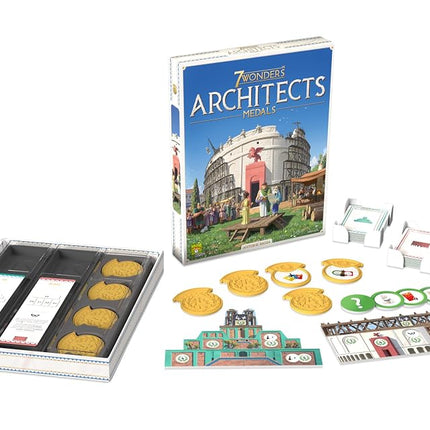 Asmodee | Repos Production | 7 Wonders: Architects - Medals Expansion | Civilization Strategy Game | 2-7 Players, Ages 8+
