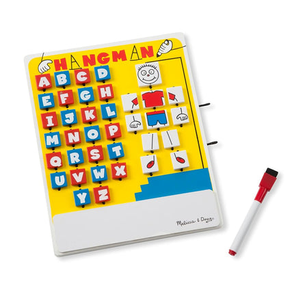 Melissa & Doug Flip-to-Win Hangman Travel Game (Wooden Word Game)