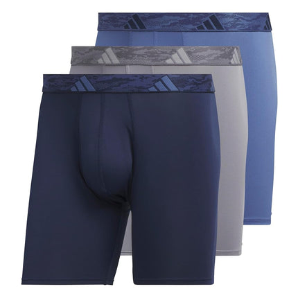 adidas Men's Microfiber 3-Pack Boxer Brief, Colleg