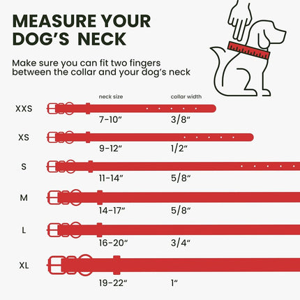 BronzeDog Rolled Leather Dog Collar Round Rope Pet Collars for Small Medium Large Dogs Puppy Cat Red Pink Blue Teal Brown Rose Green (Neck Size 12'' - 14'', Red)