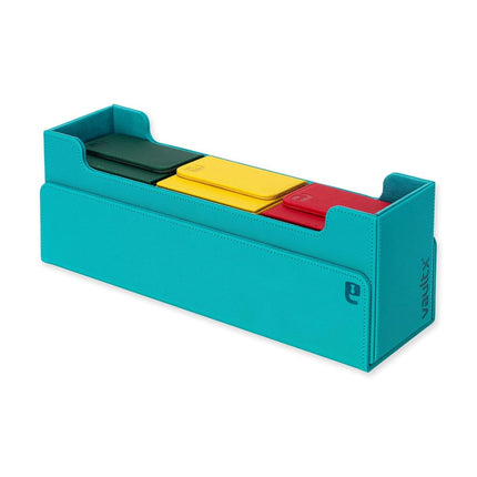 Vault X Card Storage Box Magnetic Lid Dividers Exo-Tec (Teal)