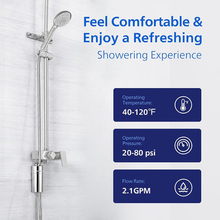 PHILIPS Shower Filter, Reduces Chlorine & Heavy Metals, AWP1775CH/37