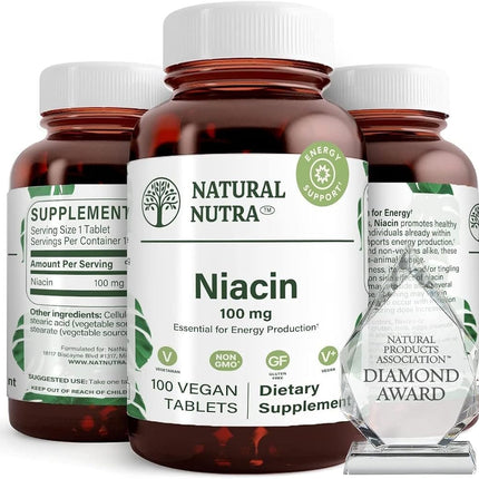 Natural Nutra Niacin as Nicotinic Acid (Vitamin B3
