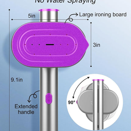 Steamer Clothes,Travel Portable Handheld Mini Clothes Steamer & lron 2 In 1 Fast 10s Heat-Up.Garment steamer lron,Rotatable Broad 1200W Effortless for Travel Office Home 110-120V Purple (purple01)