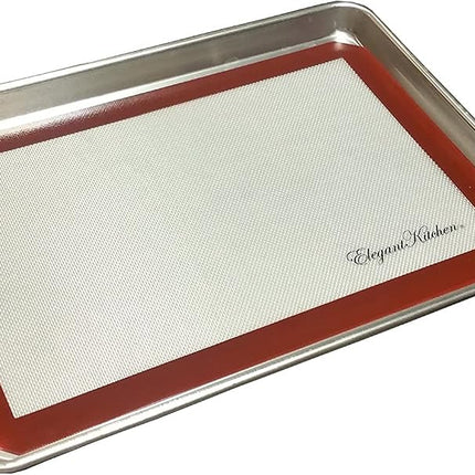 Elegant Kitchen Non-Stick Silicone Baking Mat - RED- 2 Piece