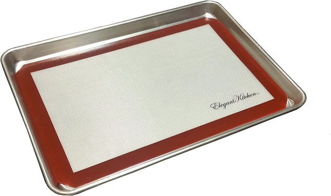 Elegante tapete de silicona antiadherente para hornear - ROJO - Juego de 2 piezas