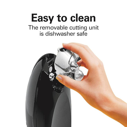 Hamilton Beach Electric Extra-Tall Can Opener with Removable Cutting Unit, Built-in Knife Sharpener, Cord Storage, 76380J