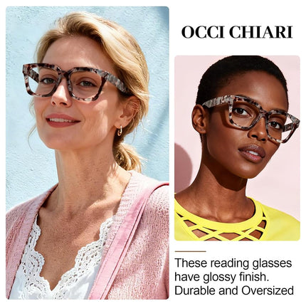 OCCI CHIARI Reading Glasses for Women +3.0 Large Reaers for Women (+1.0 +1.25 +1.5 +1.75 +2.0 +2.25 +2.5 +2.75 +3.0)