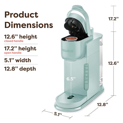 Cafetera Keurig K-Express de una sola porción para cápsulas K-Cup, 3 tamaños de preparación, función de botón fuerte, depósito extraíble de 42 oz, menta
