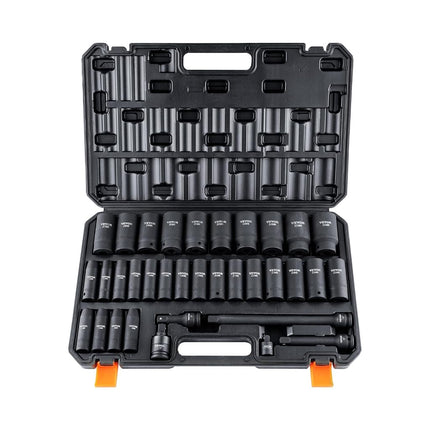 VEVOR 1/2" Drive Deep Impact Socket Set, 34pcs Soc