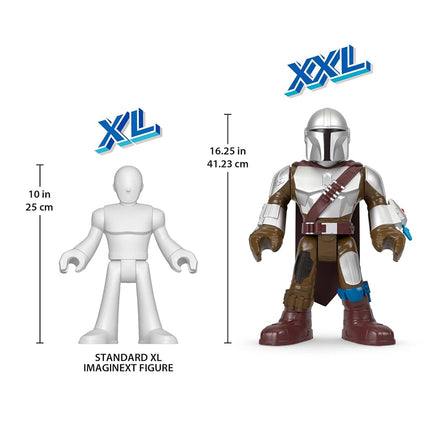 Fisher-Price Imaginext STAR WARS Toy The Mandalorian XXL Figure, 16+ Inch Tall Poseable Character with Launcher for Kids Ages 3+ Years, HXT20