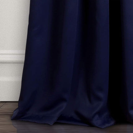 Lush Decor Insulated Grommet Blackout Curtains Panel Pair, 52" W x 84" L, Navy
