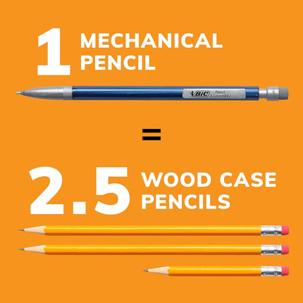 BIC Xtra-Precision Mechanical Pencils With Erasers, Fine Point (0.5mm), 144-Count Pack, Mechanical Drafting Pencil Set
