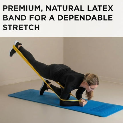 TheraBand Professional Latex Resistance Bands For Upper Body, Lower Body, and Core Exercise, Physical Therapy, Lower Pilates, At-Home Workouts, and Rehab, 6 Yard Roll, Yellow, Thin, Beginner Level 2