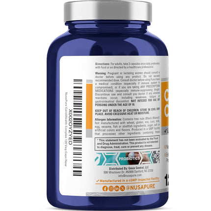 CandiHealth Complex (Non-GMO, Gluten-Free, Vegan) 120 Veggie Capsules
