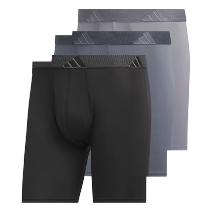 adidas Men's Microfiber 3-Pack Boxer Brief, Black/