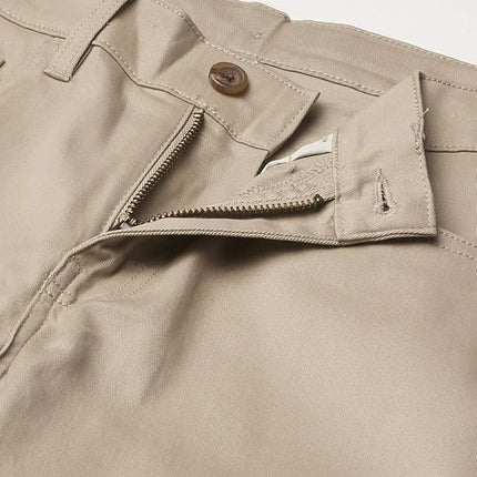 Nautica Boys' Flat Front Stretch Twill Chino Khaki Trousers School Uniform 5 Pocket Flat Front Trousers, Khaki 5-Pocket, 16
