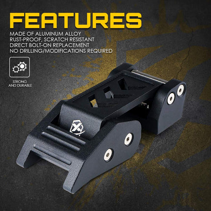 Xprite Stainless Steel Locking Hood Latches Catch Kit for 2007-2018 Jeep Wrangler JK JKU & 2018-2020 Jeep Wrangler JL JLU - Pair