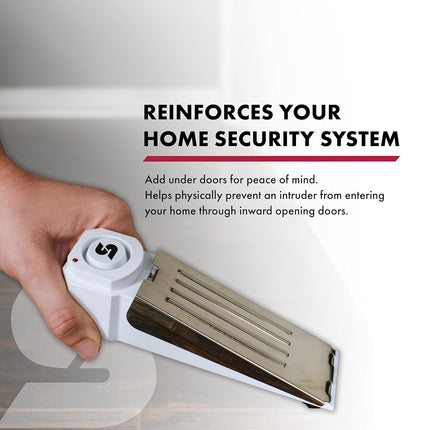 SABRE Wedge Door Stop Security Alarm with 120 dB Siren - Great for Home, Travel, Apartment or Dorm
