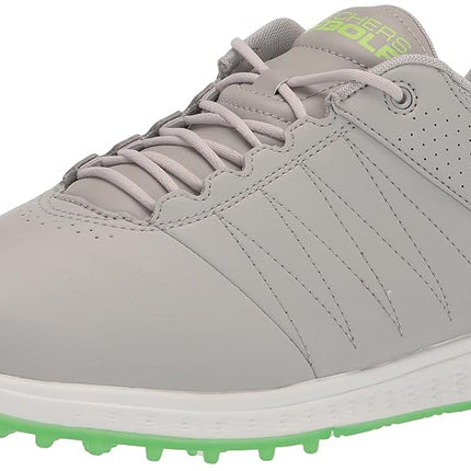 Skechers Men's Pivot Spikeless Golf Shoe, Gray/Lime, 12 UK Wide