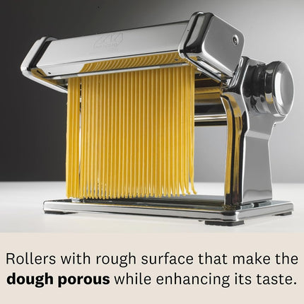Marcato Pasta Machine Attachment, for Spaghetti, 2 mm Circular Cut, Chromed Steel, Made in Italy, Compatible with Atlas 150 and Atlasmotor, Pasta Cutter Kitchen Accessory. Pasta Shape: Spaghetti